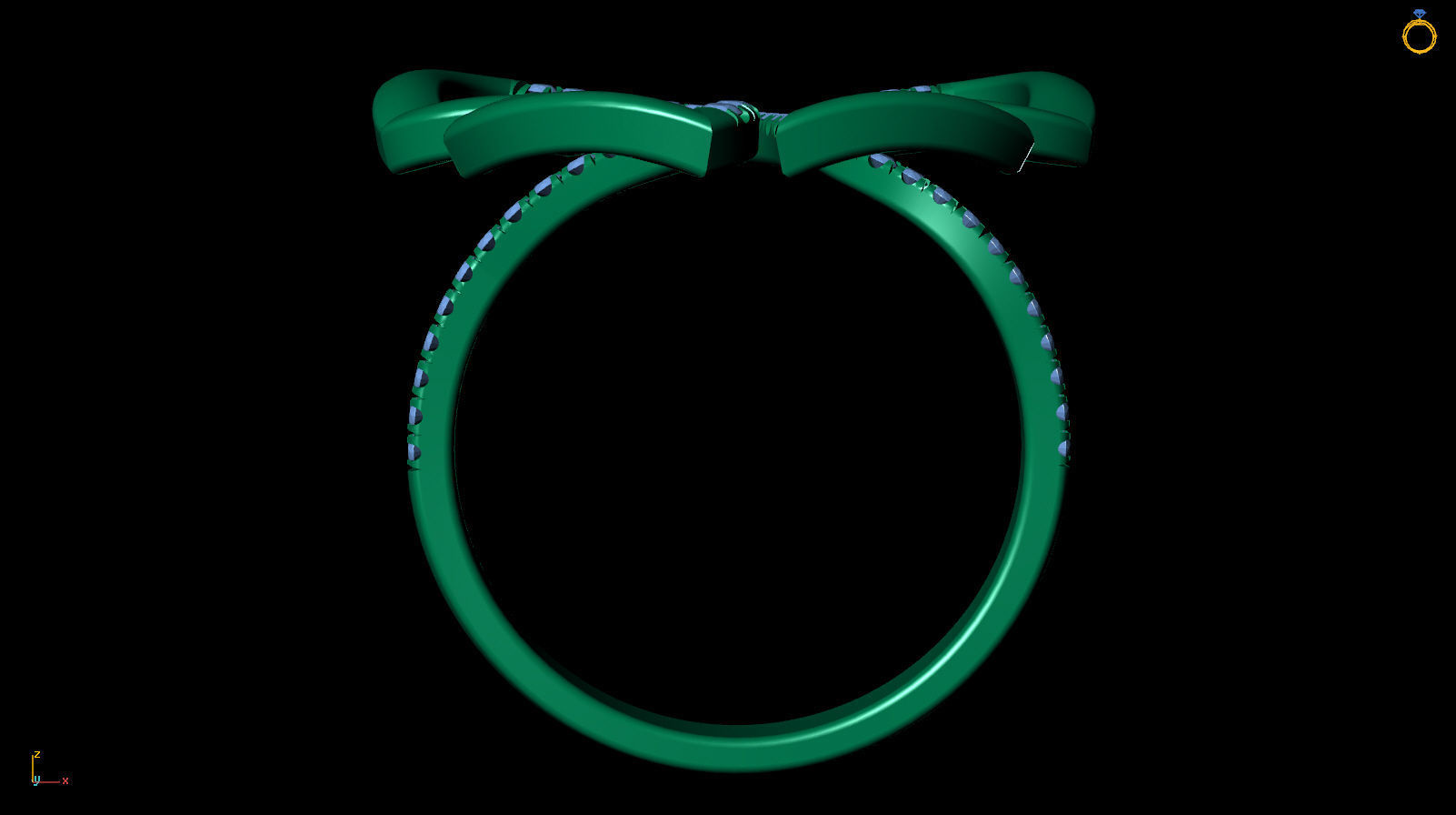 Butterfly ring R 0014 3D print model_10