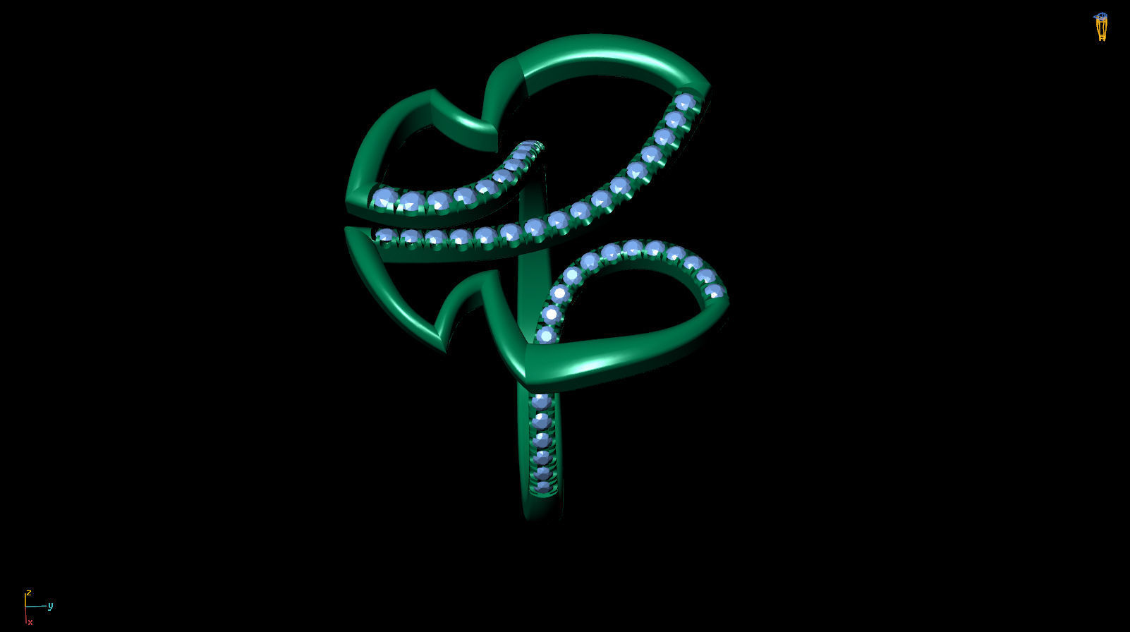 Butterfly ring R 0014 3D print model_15