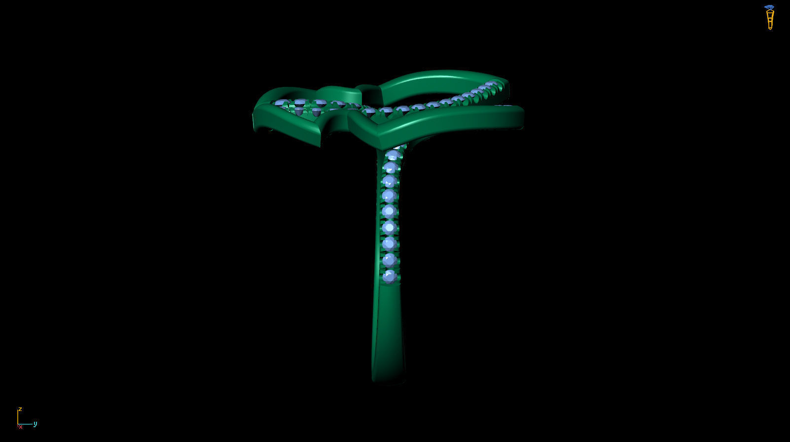 Butterfly ring R 0014 3D print model_9