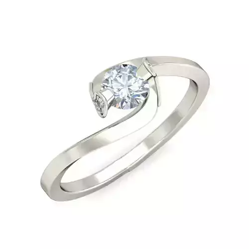 Women solitaire ring 3dm stl render detail 3D print model