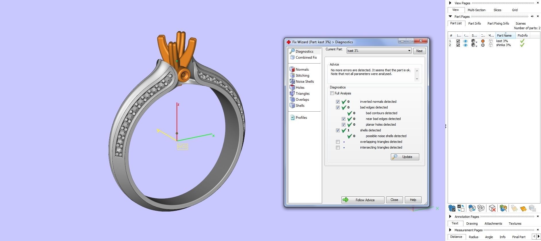 Engagment Ring With Diamonds 3D Print Model 3D print model_8
