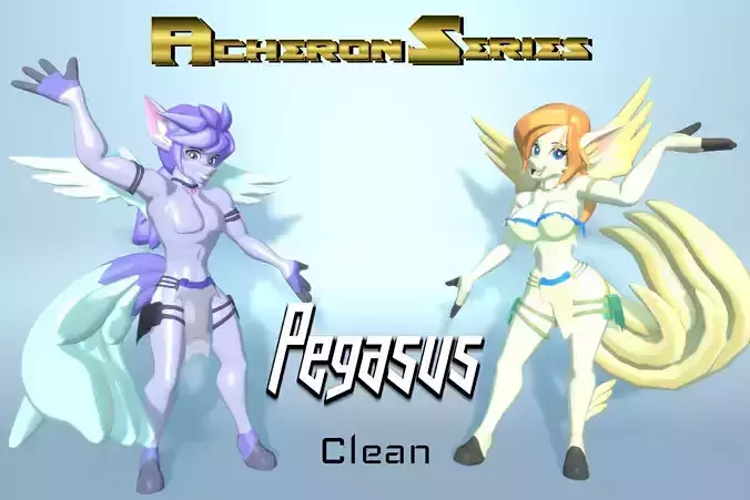 Acheron Pegasus Clean Low-poly 3D model
