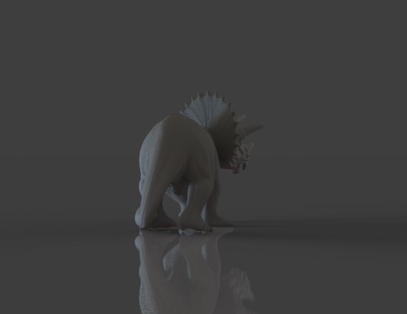 Dinosaur Triceratops 3D print model_4