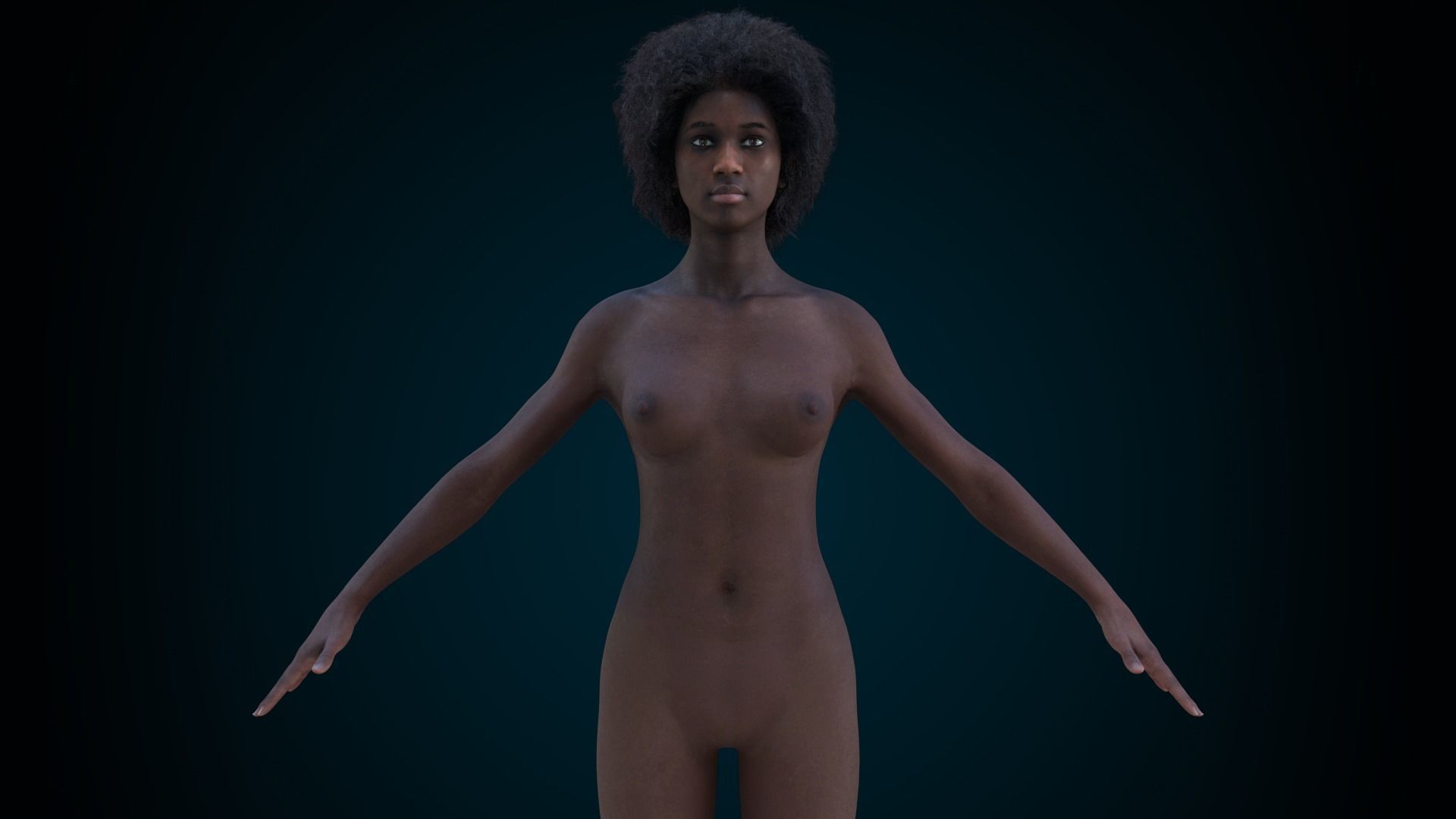 Cinematic Female 002 - Advanced Body Rig - Face Rig - GUI Low-poly 3D model_7