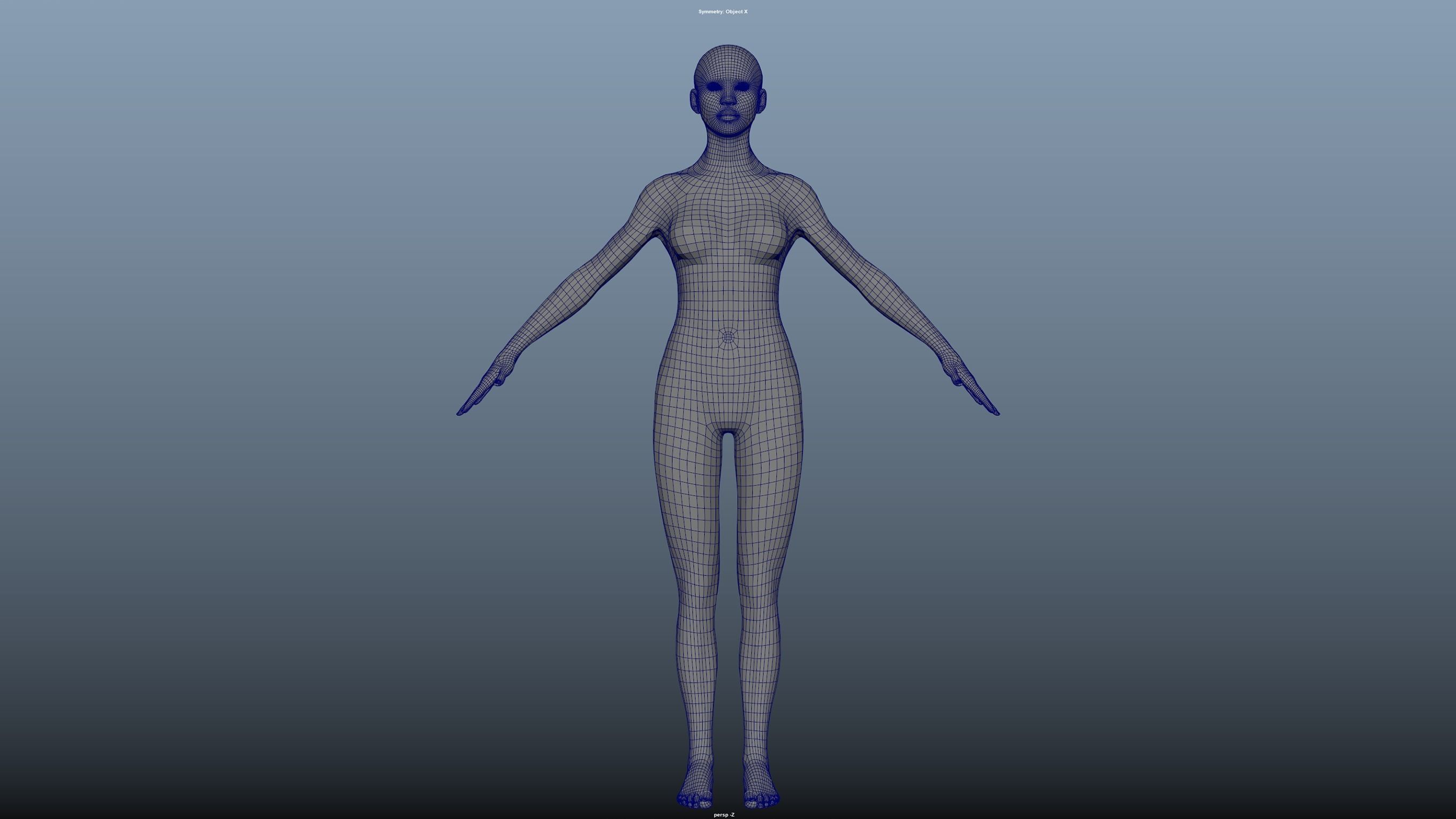 Cinematic Female 002 - Advanced Body Rig - Face Rig - GUI Low-poly 3D model_20
