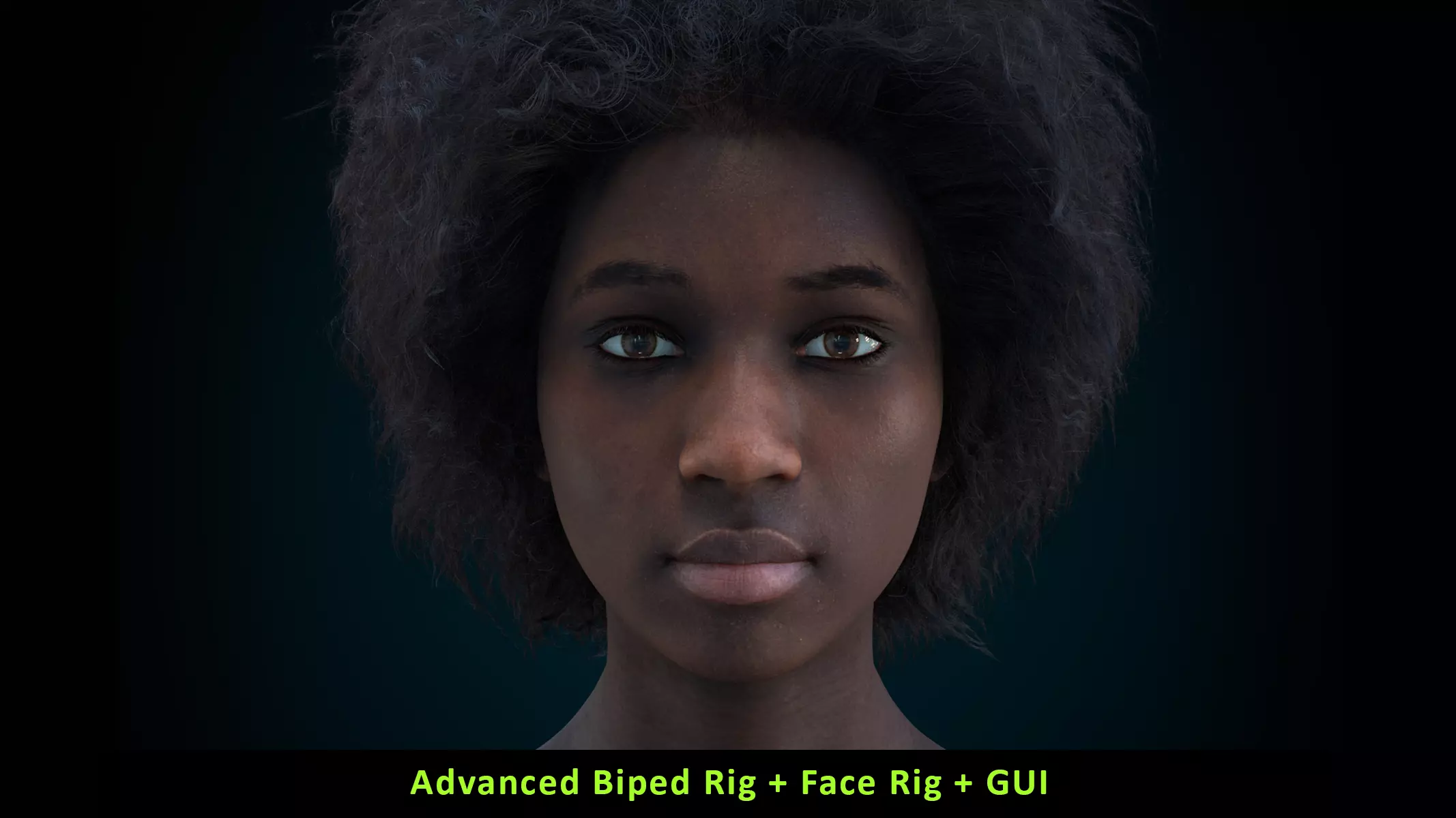 Cinematic Female 002 - Advanced Body Rig - Face Rig - GUI Low-poly 3D model_0
