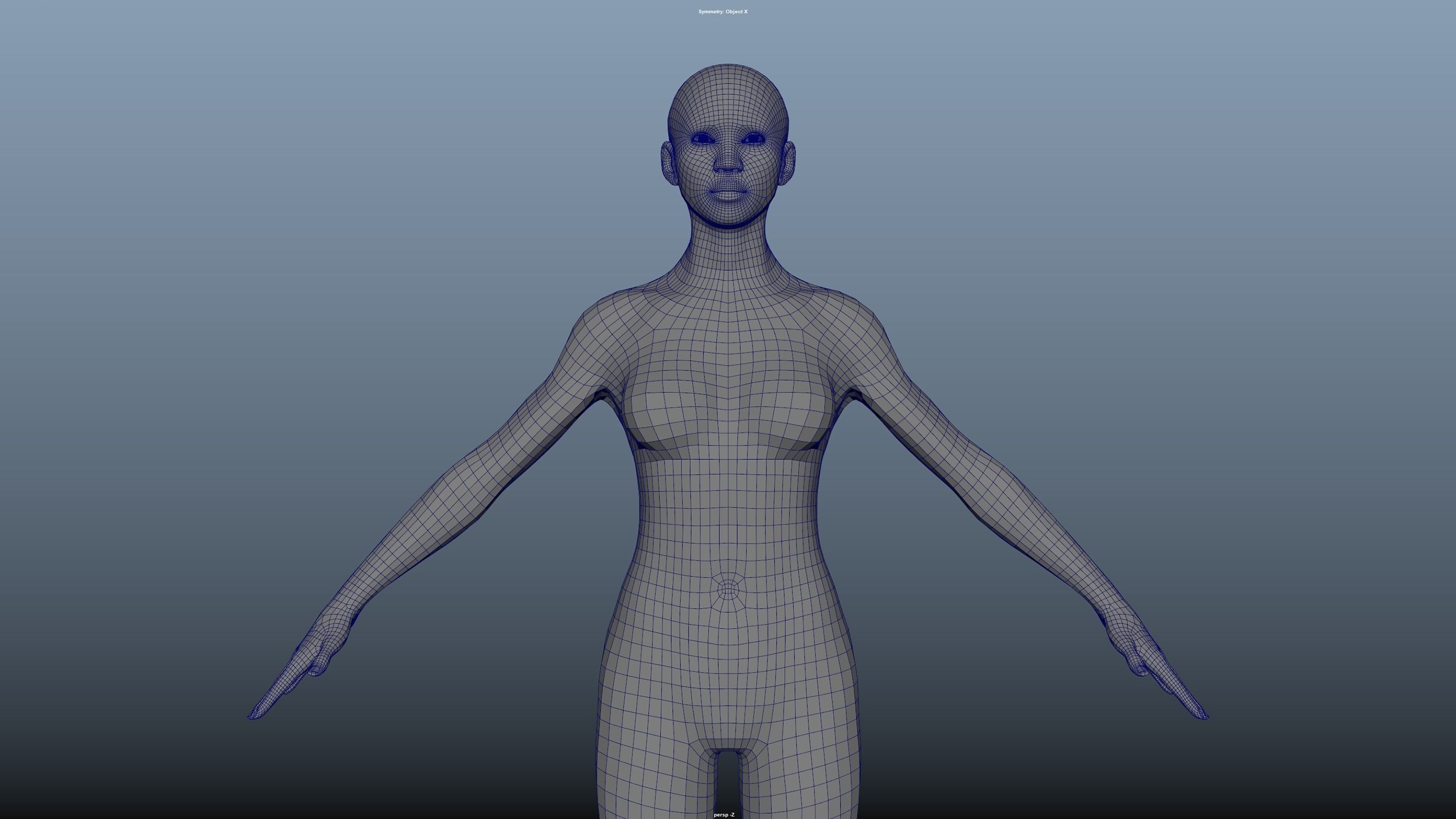 Cinematic Female 002 - Advanced Body Rig - Face Rig - GUI Low-poly 3D model_18
