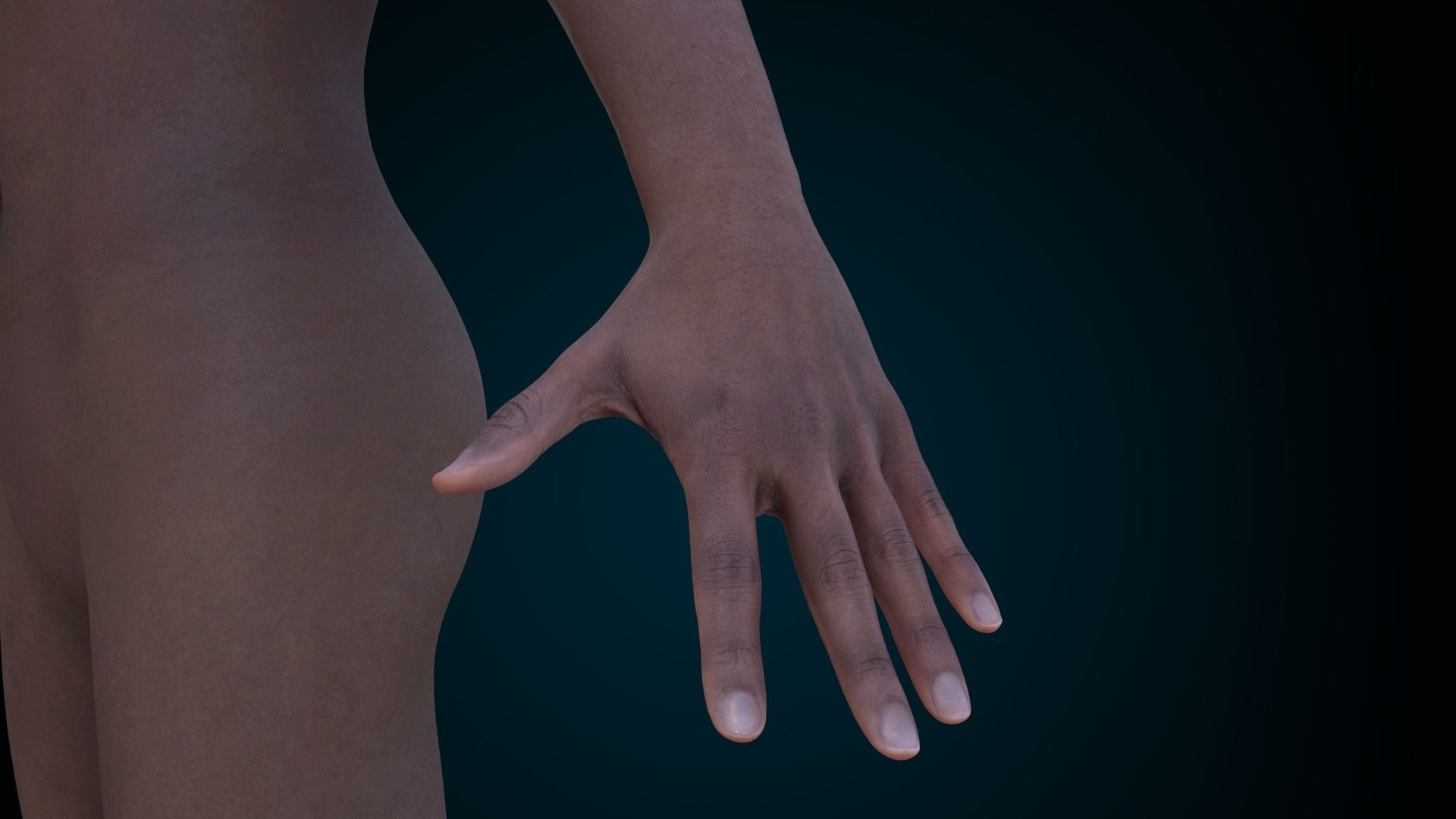 Cinematic Female 002 - Advanced Body Rig - Face Rig - GUI Low-poly 3D model_12