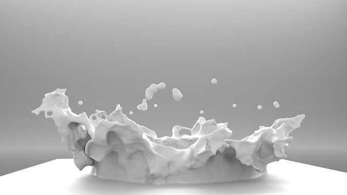 water splash crown shape 3D model