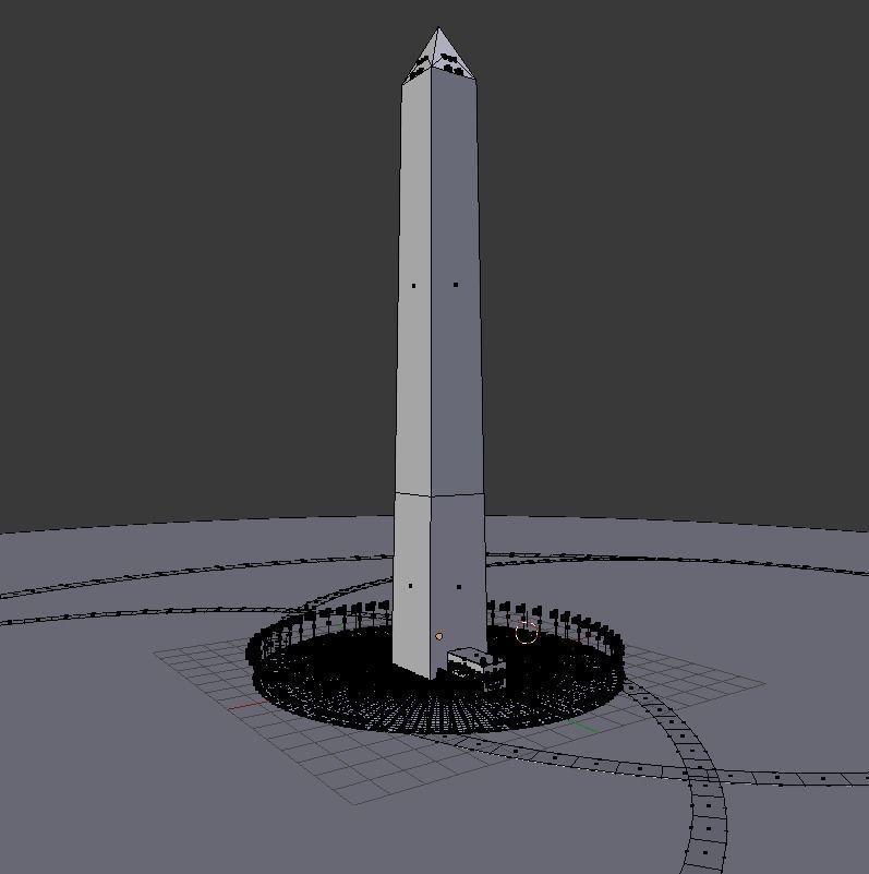 Washington Monument Low-poly 3D model_6