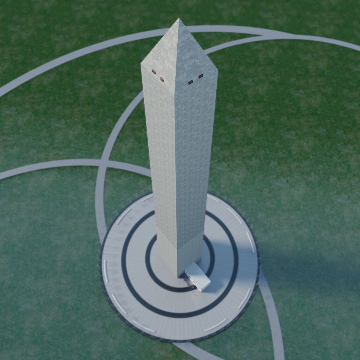 Washington Monument Low-poly 3D model_4