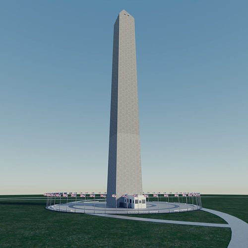 Washington Monument Low-poly 3D model