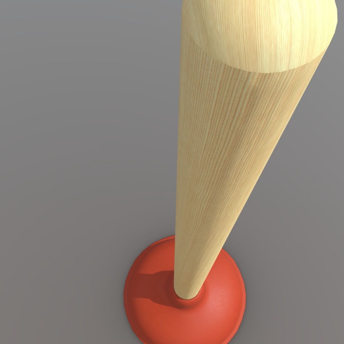 Plunger toilet brush with handle Low-poly 3D model_10