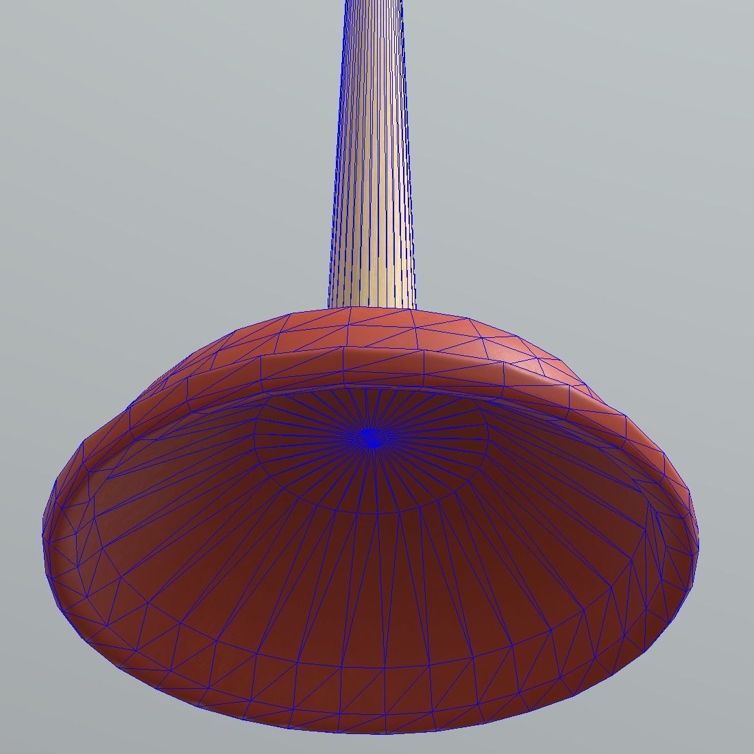 Plunger toilet brush with handle Low-poly 3D model_7