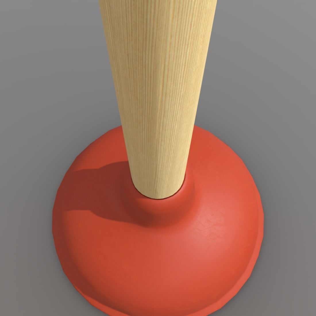 Plunger toilet brush with handle Low-poly 3D model_8