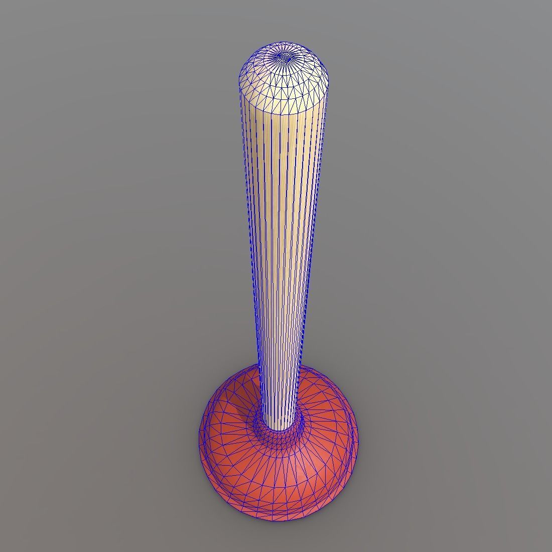 Plunger toilet brush with handle Low-poly 3D model_3