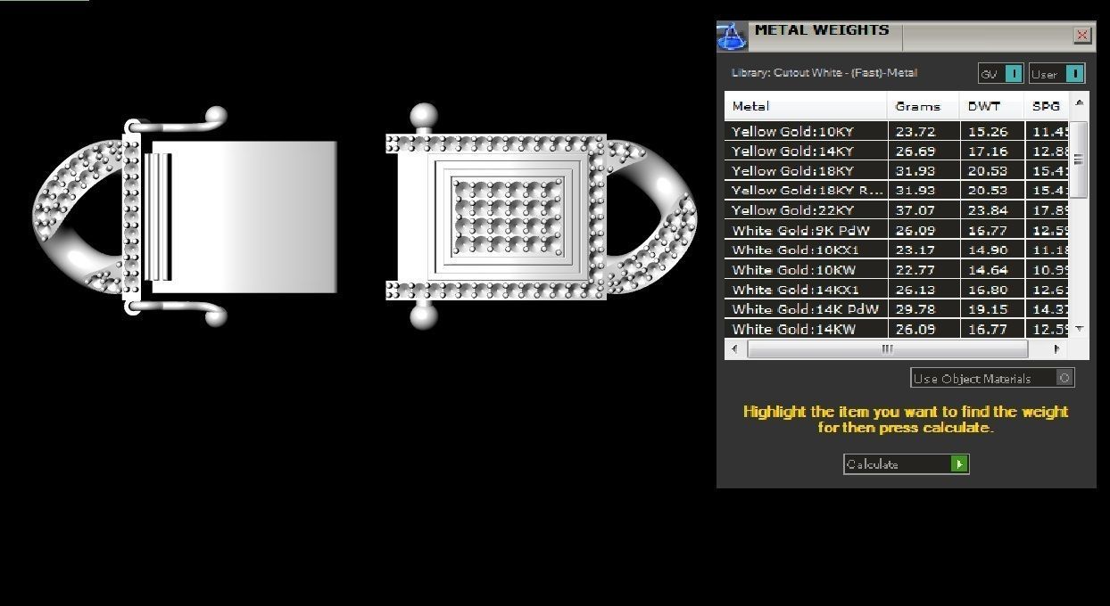 Chain Bracelets 01 With Diamond Stone 3D print model_9