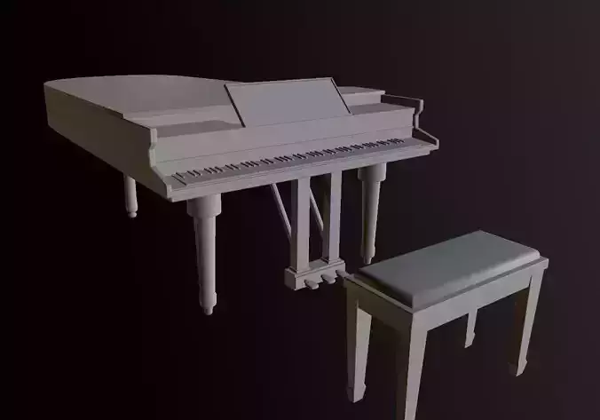 Piano and Stool 