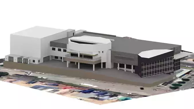 showroom car real world object Low-poly 3D model showroom car real world object Low-poly 3D model