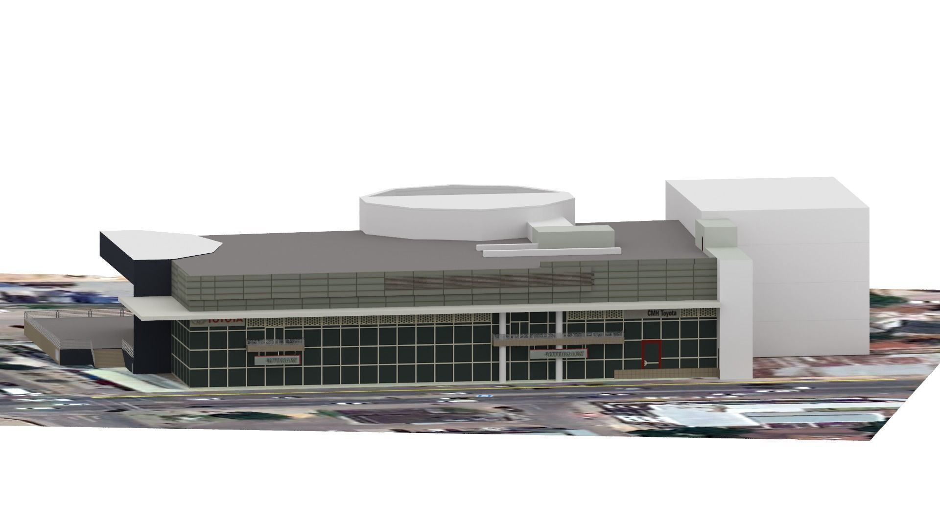 showroom car real world object Low-poly 3D model_3