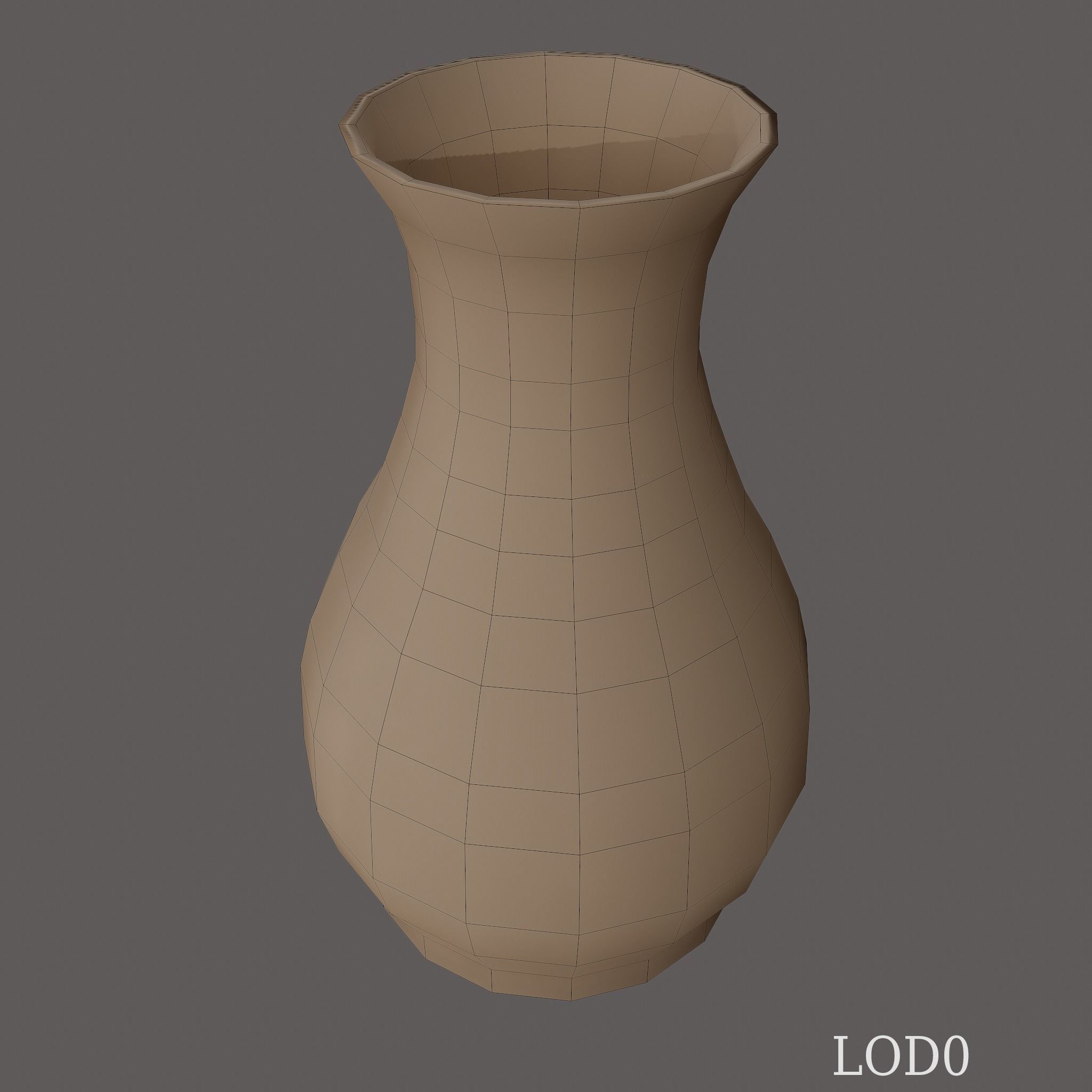 Ancient Terracotta Vase Low-poly 3D model_25