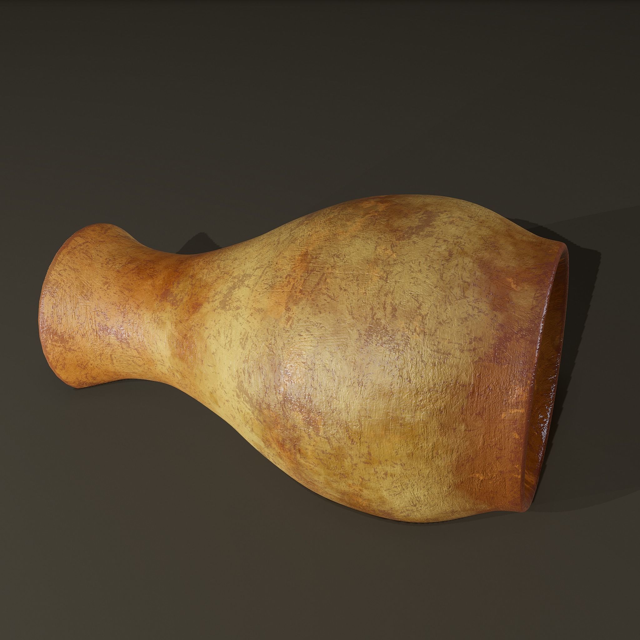 Ancient Terracotta Vase Low-poly 3D model_10