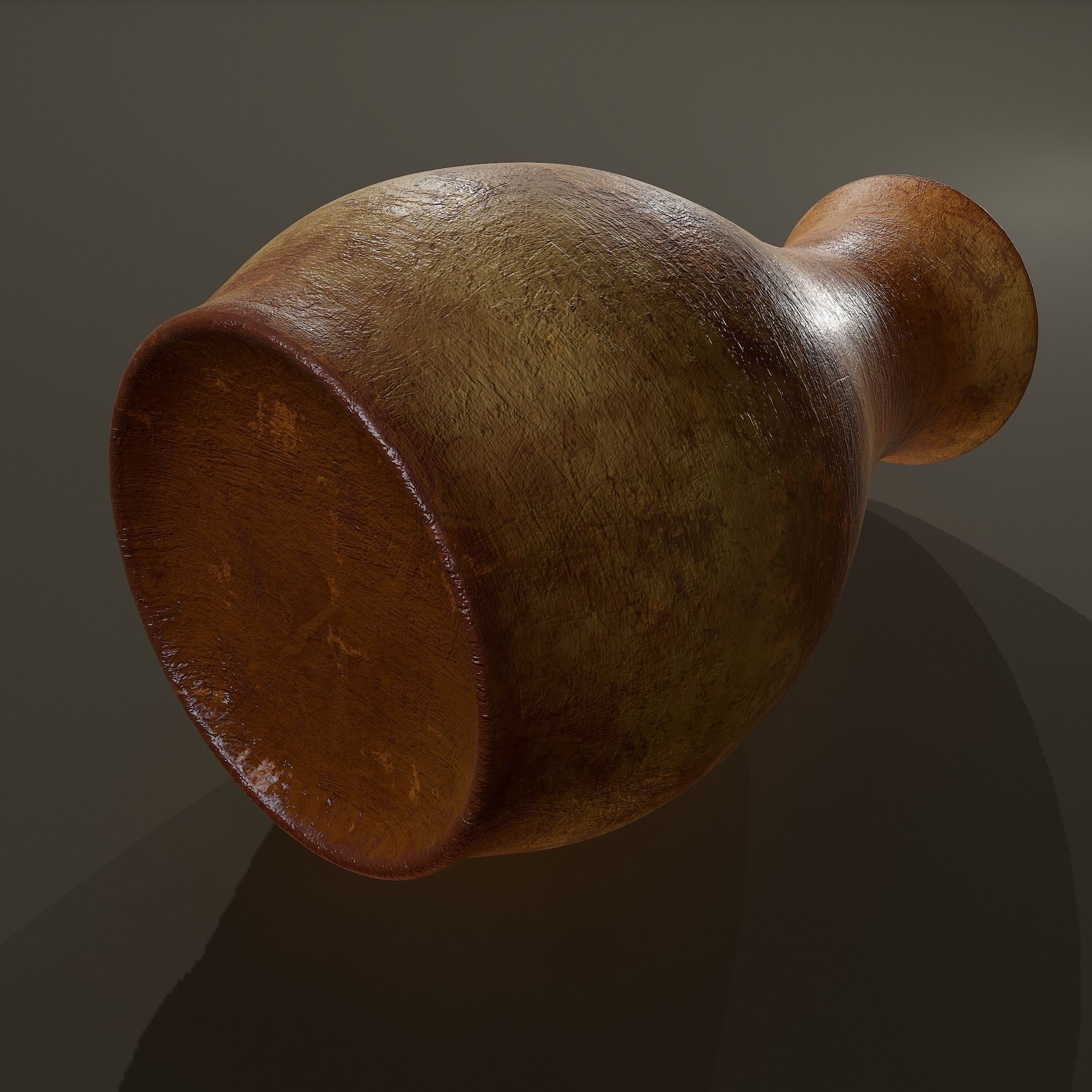 Ancient Terracotta Vase Low-poly 3D model_13