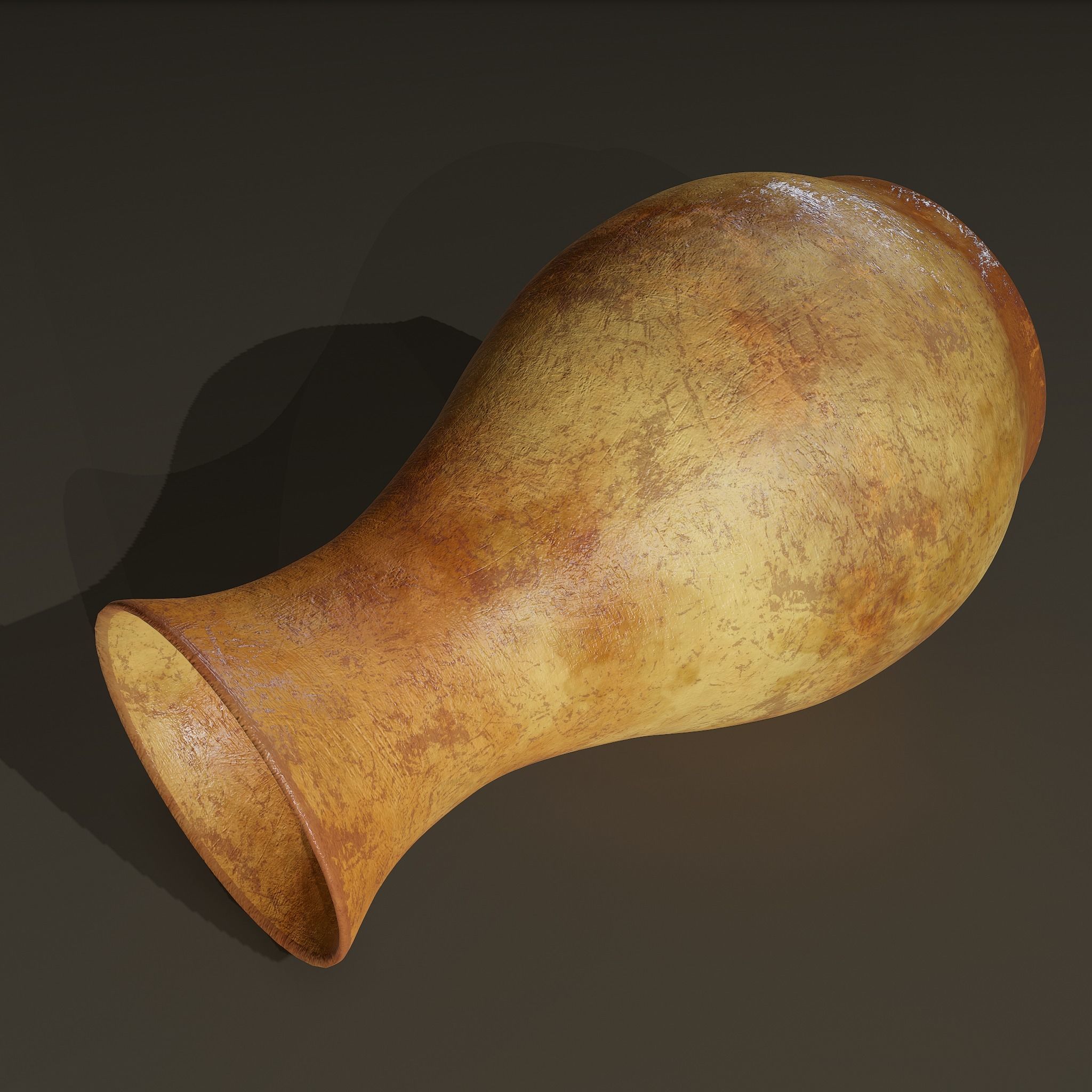 Ancient Terracotta Vase Low-poly 3D model_11