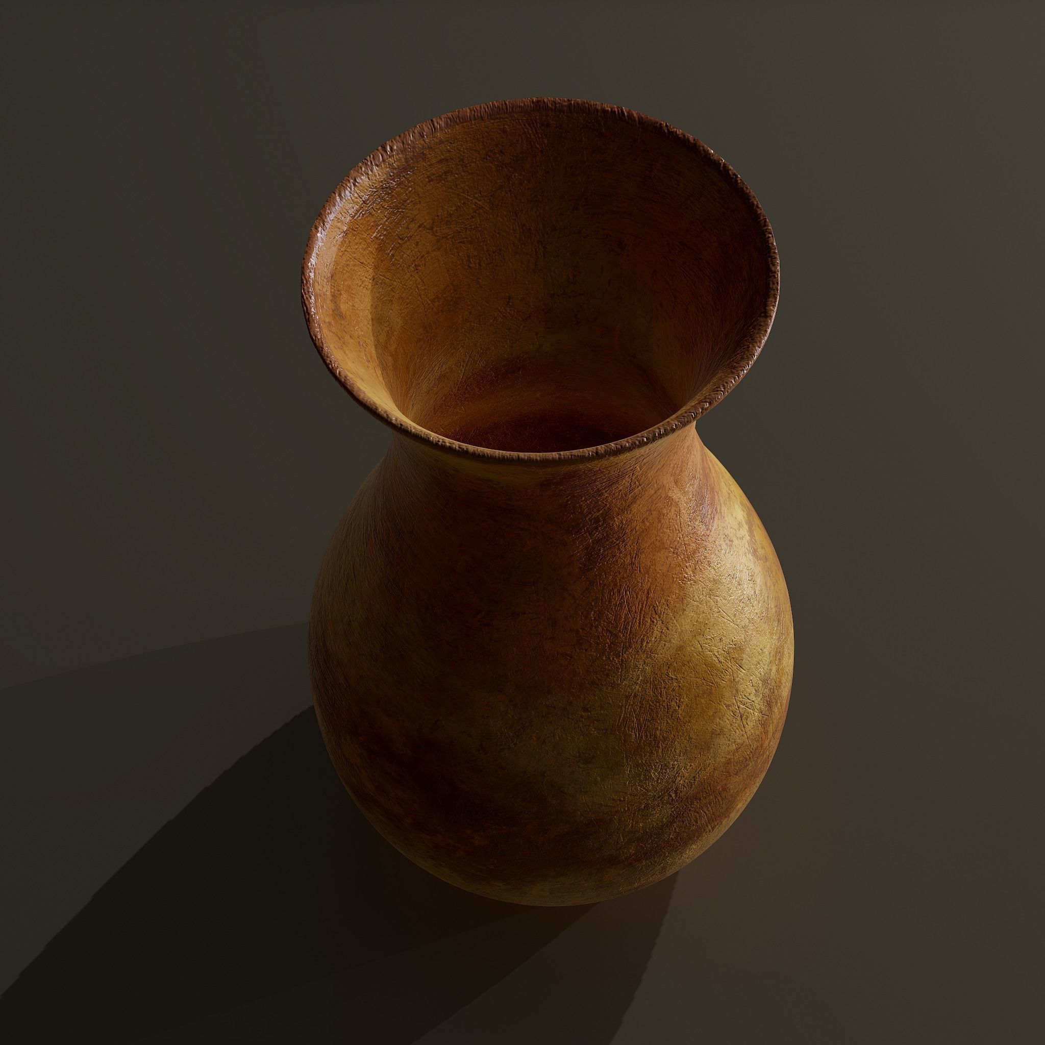Ancient Terracotta Vase Low-poly 3D model_18