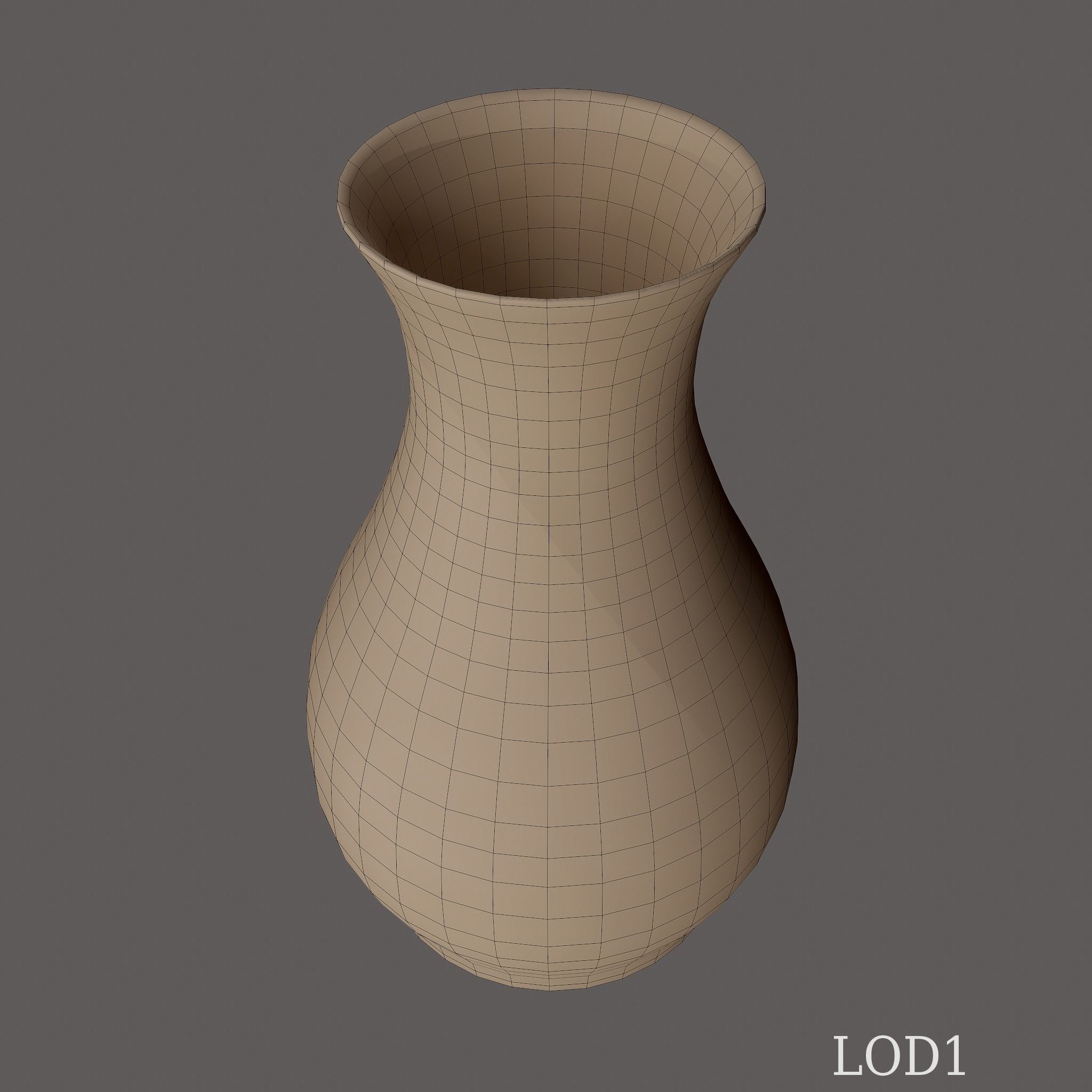 Ancient Terracotta Vase Low-poly 3D model_26