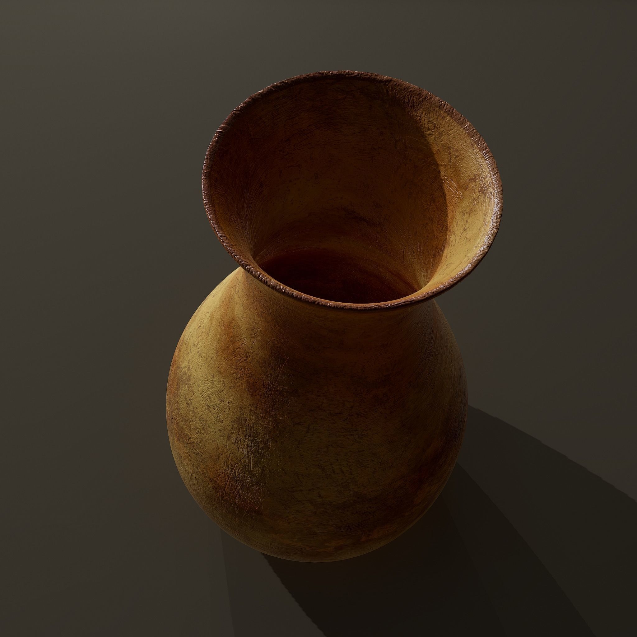 Ancient Terracotta Vase Low-poly 3D model_17