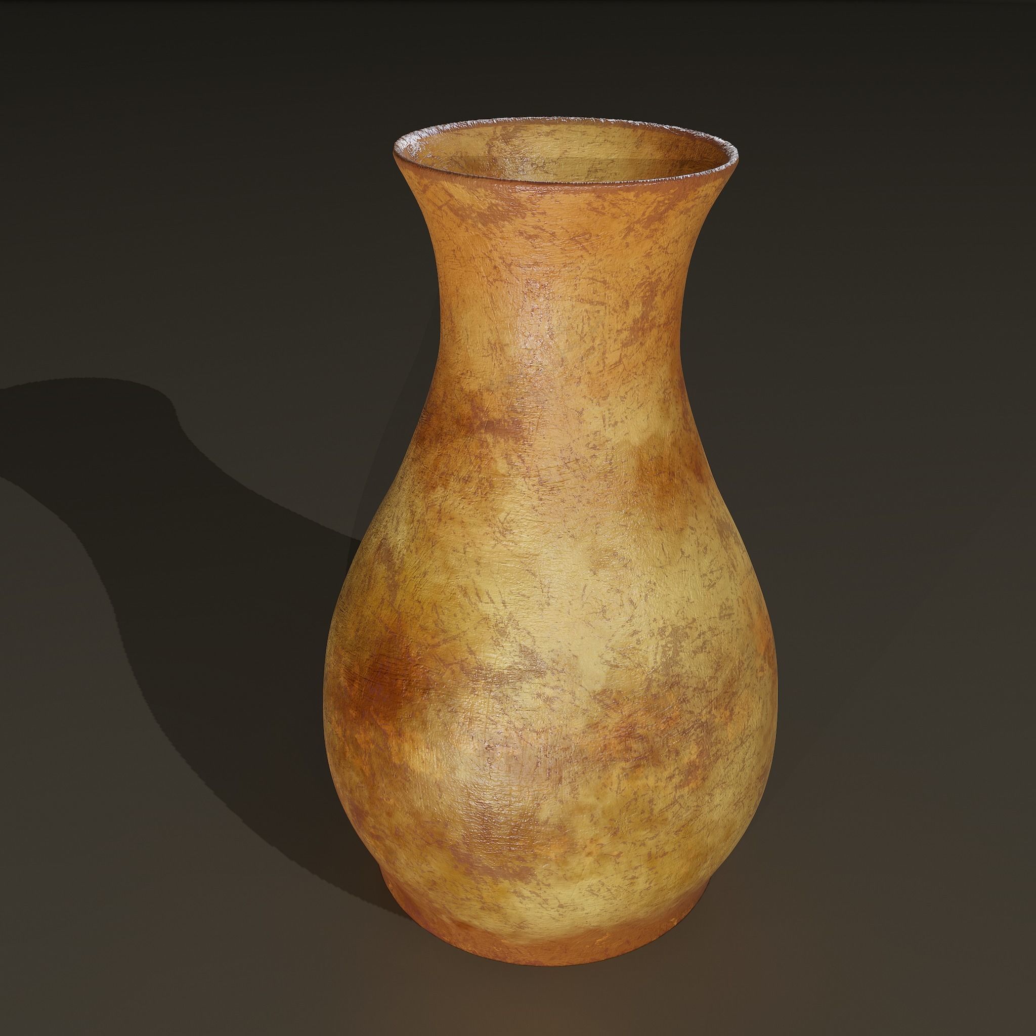 Ancient Terracotta Vase Low-poly 3D model_6
