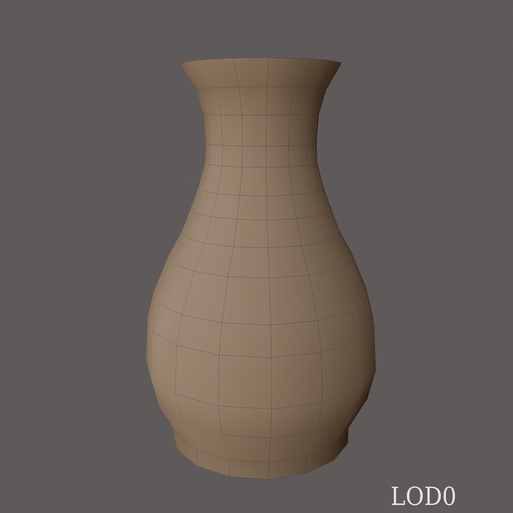 Ancient Terracotta Vase Low-poly 3D model_24