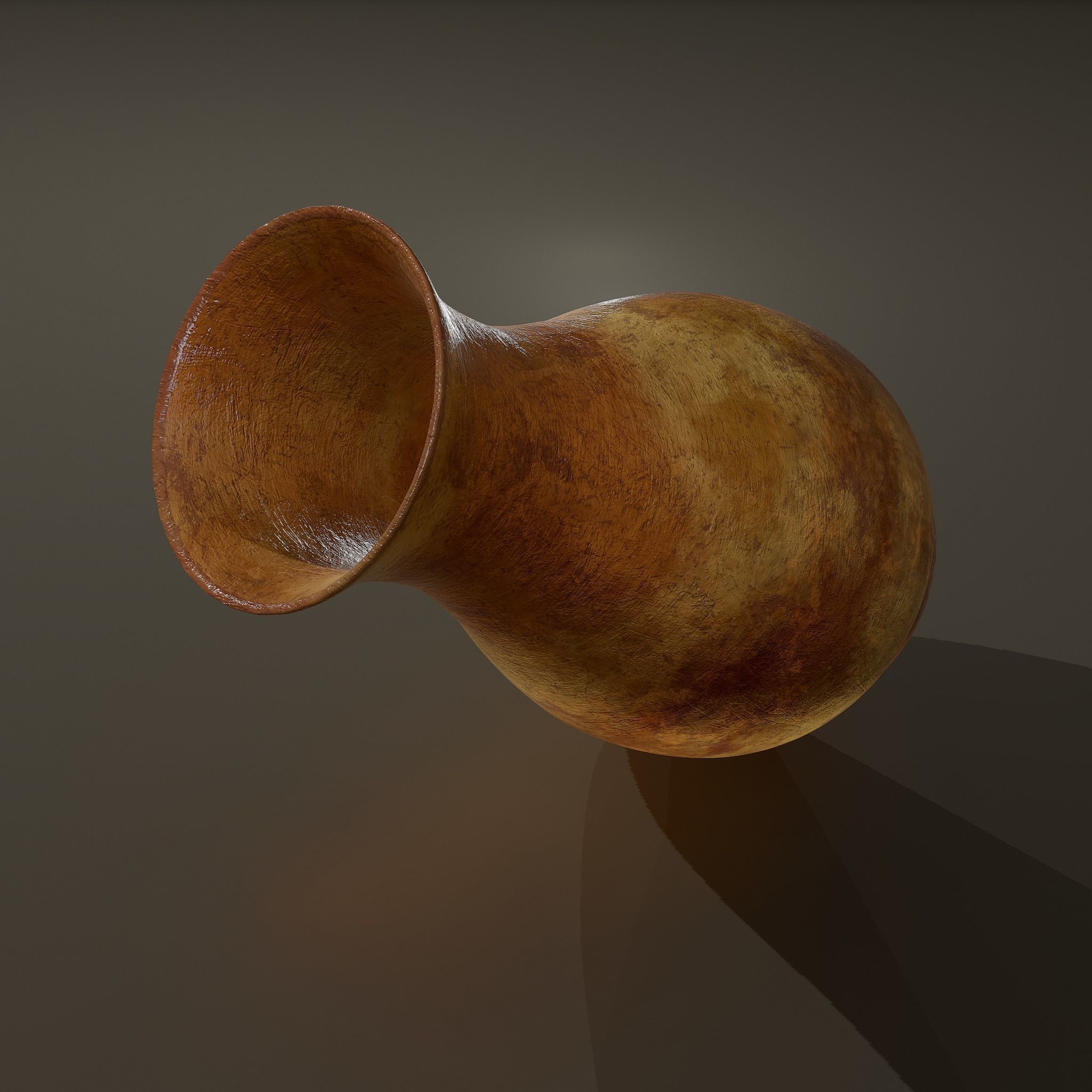 Ancient Terracotta Vase Low-poly 3D model_4