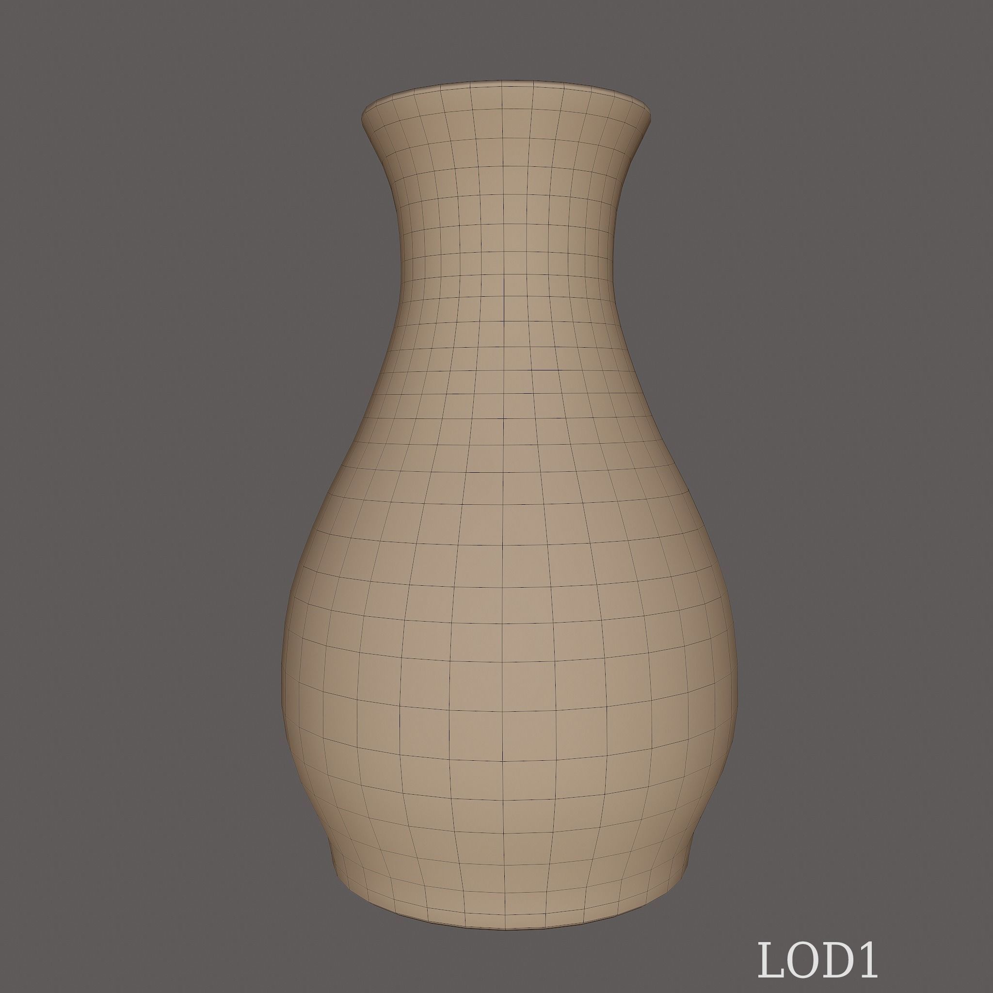 Ancient Terracotta Vase Low-poly 3D model_23