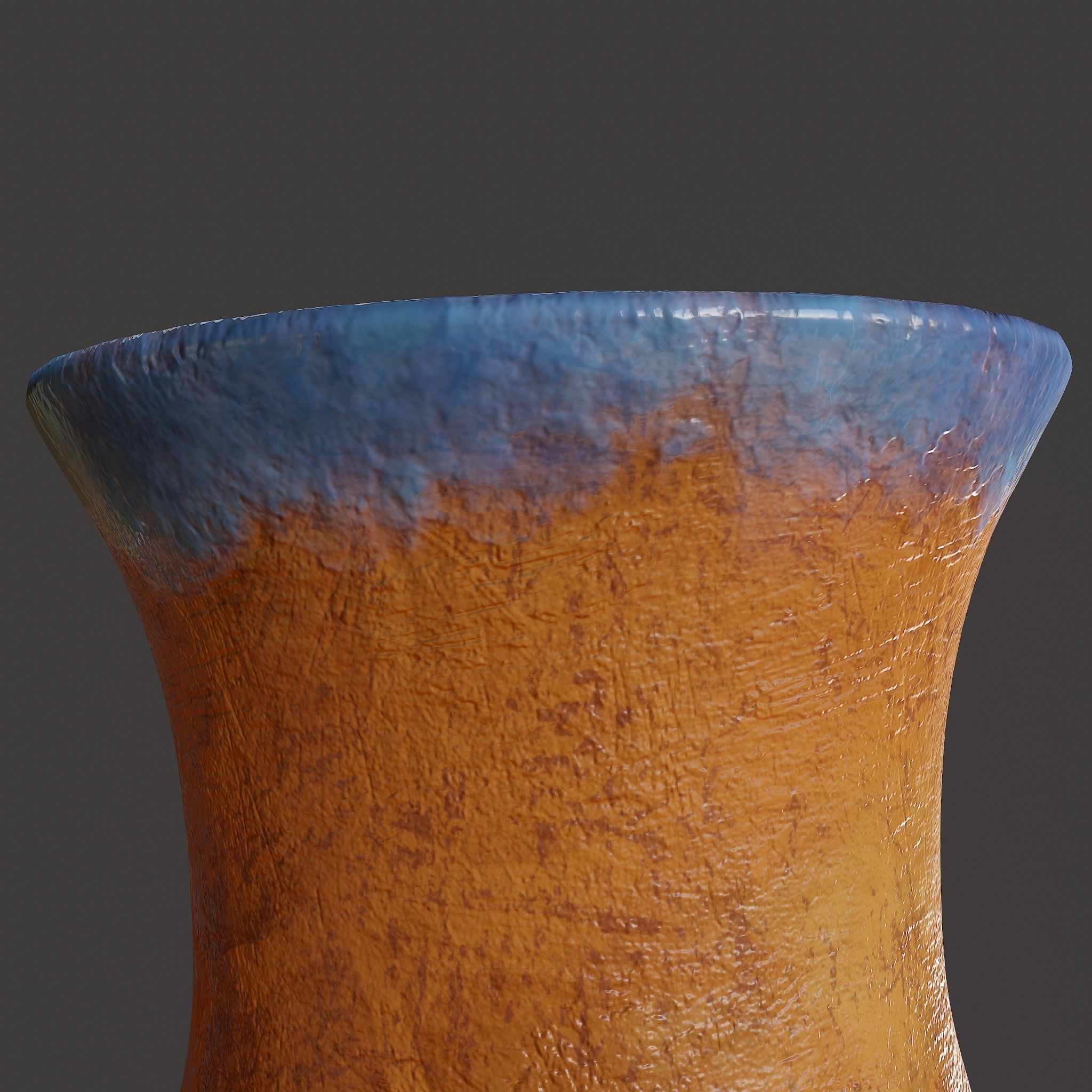 Ancient Terracotta Vase Low-poly 3D model_22