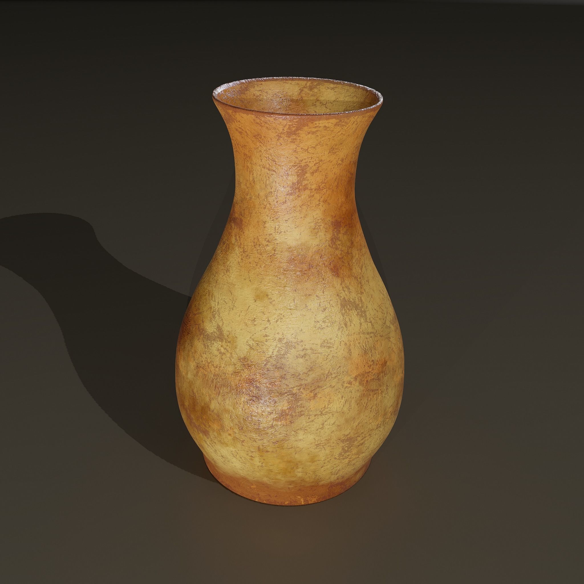 Ancient Terracotta Vase Low-poly 3D model_5