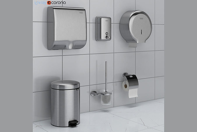Bathroom accessories set 43 -Ravak -Brabantia -BXG 3D model