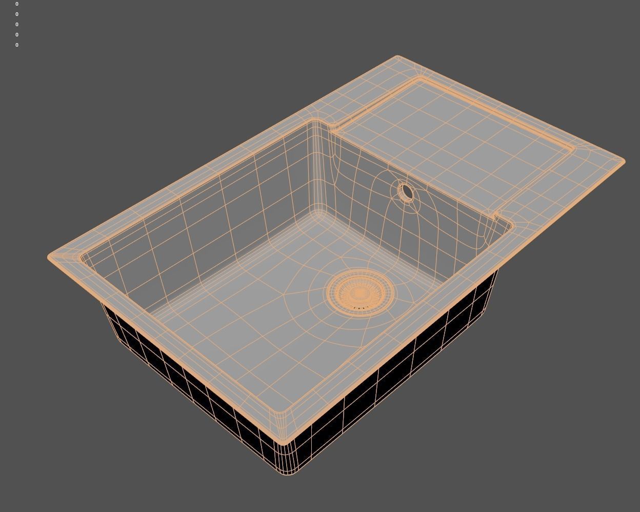 modern kitchen sink 3D model_3