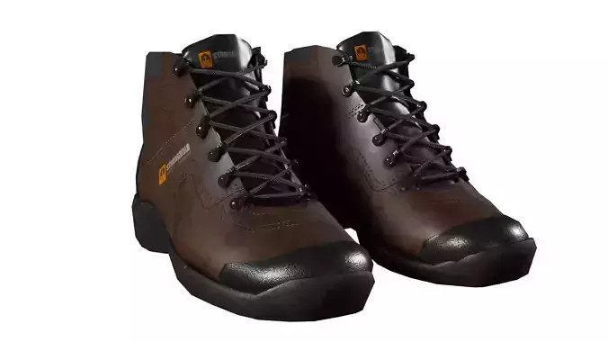 Safety Boots Low Poly