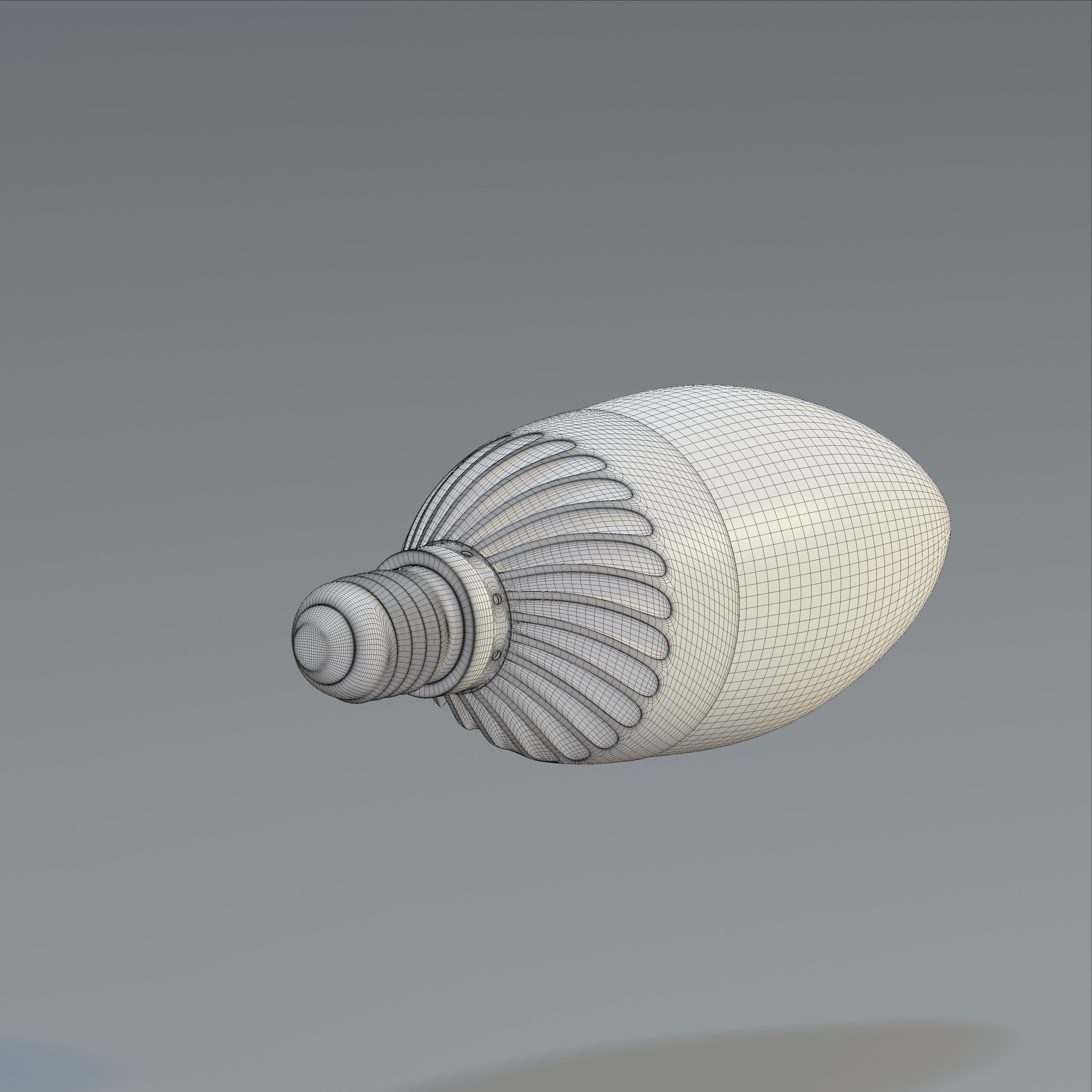 LED Twisted Candles Plain Bulb Low-poly 3D model_6