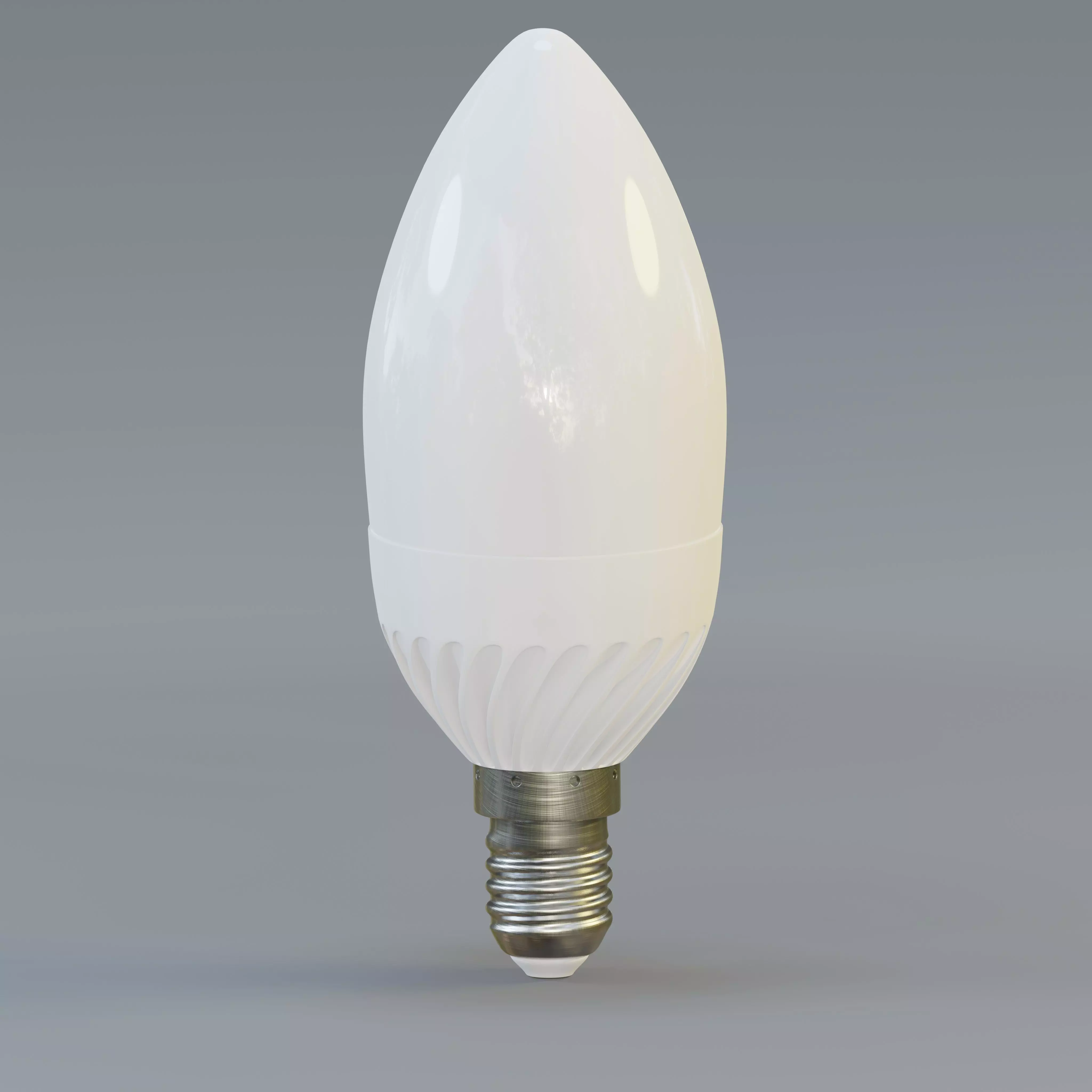 LED Twisted Candles Plain Bulb Low-poly 3D model_0
