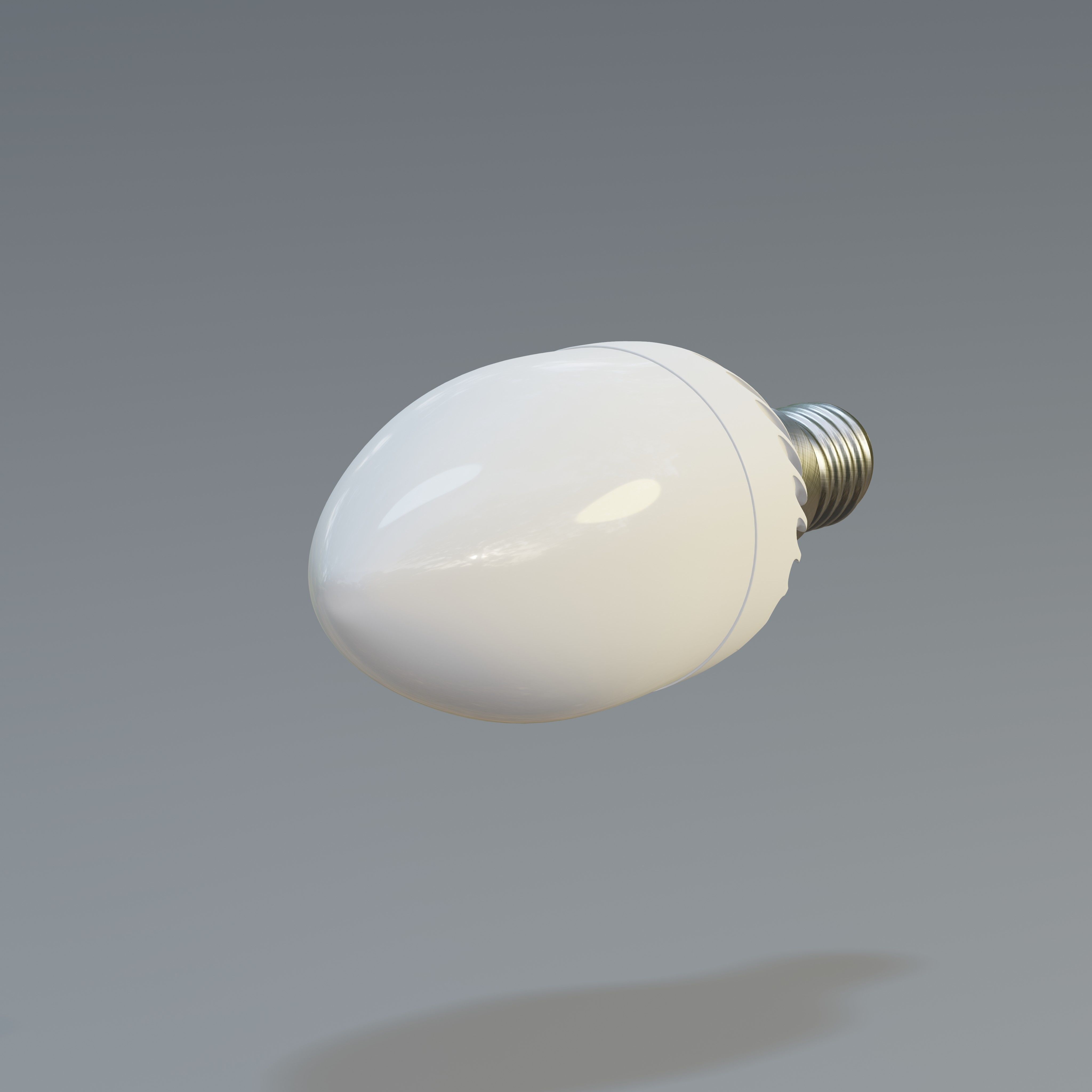 LED Twisted Candles Plain Bulb Low-poly 3D model_1