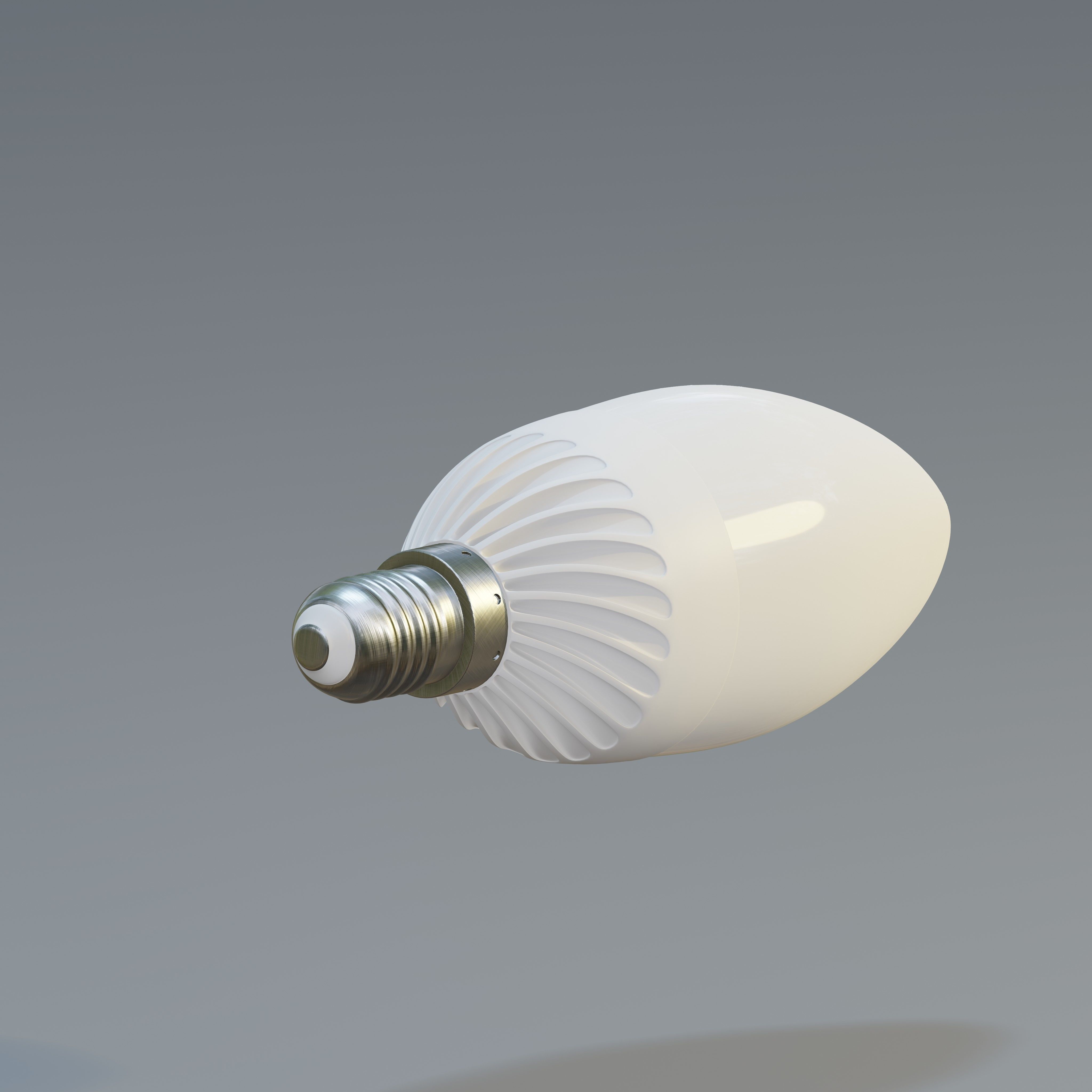 LED Twisted Candles Plain Bulb Low-poly 3D model_2
