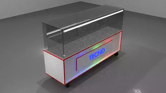 Shop or store display showcase Free low-poly 3D model