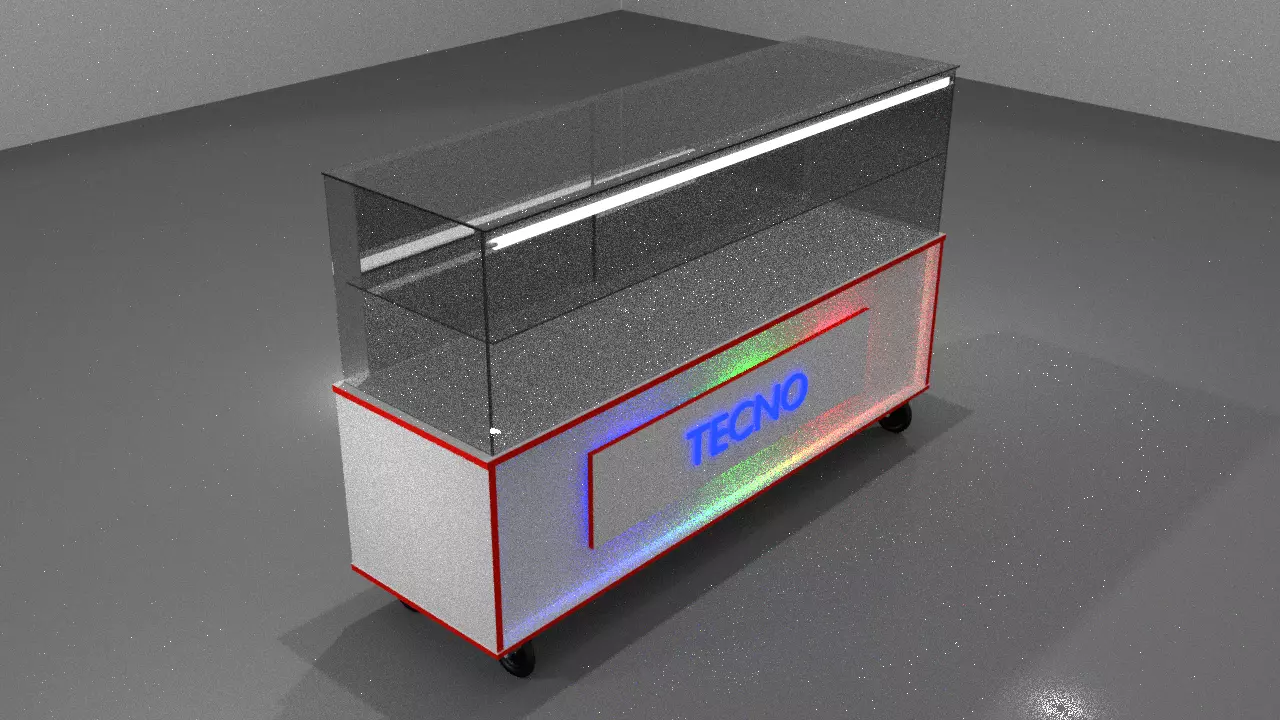 Shop or store display showcase Free low-poly 3D model_0