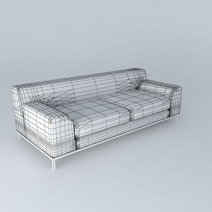 Kramfors Three seat sofa 3D model_3