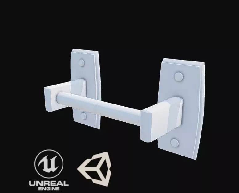 Toilet roll holder -sample Free low-poly 3D model