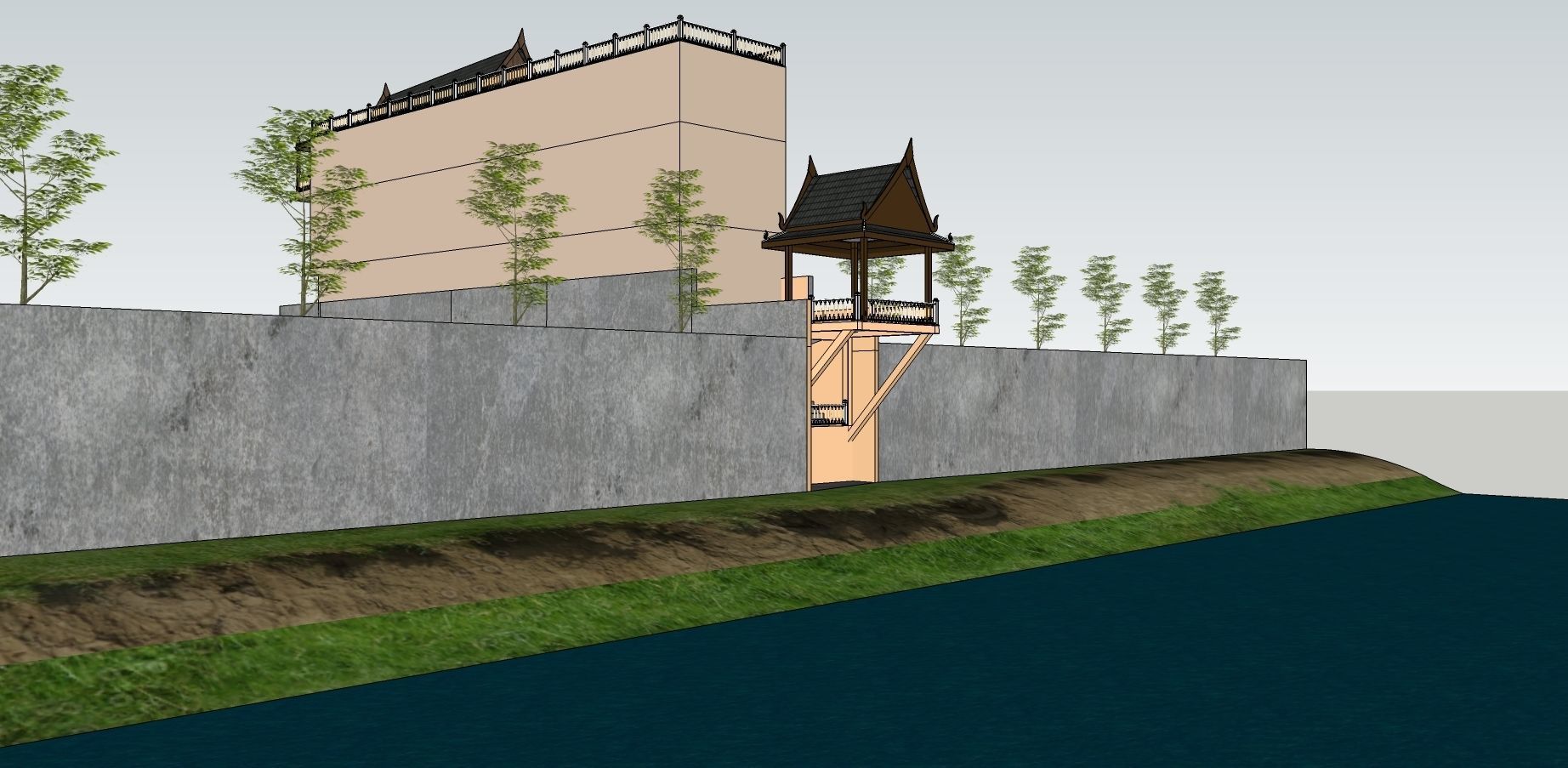 Classic House 3D model_2