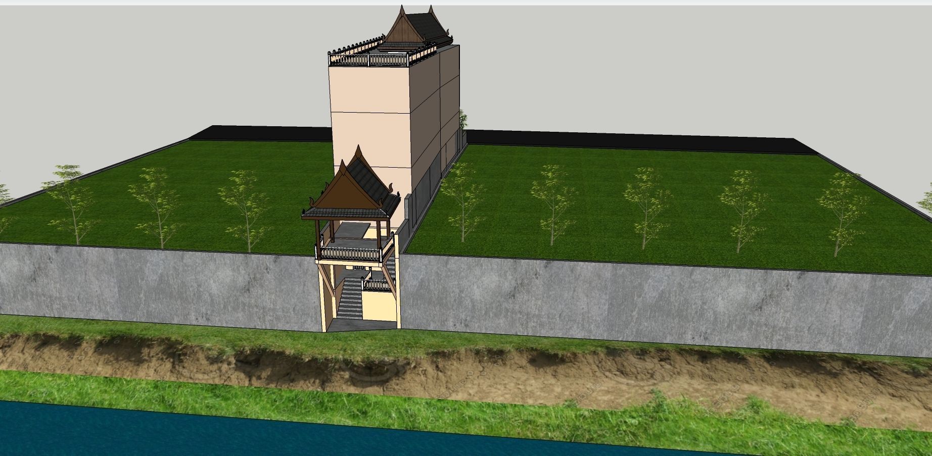 Classic House 3D model_1